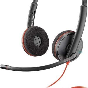 Poly Blackwire 3220 Stereo USB‑C Headset + USB‑C/A Adapter