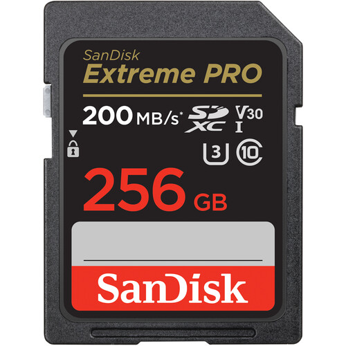 SanDisk Extreme PRO 256GB SDXC UHS-I Card 200 MBPs