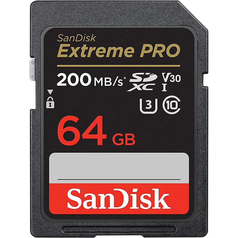 SanDisk Extreme PRO 64GB SDXC UHS-I Card 200 MBPs