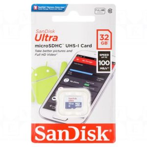 SanDisk MicroSD 32GB CLASS 10 100MBPS without Adapter – SDSQUNR-032G-GN3MN