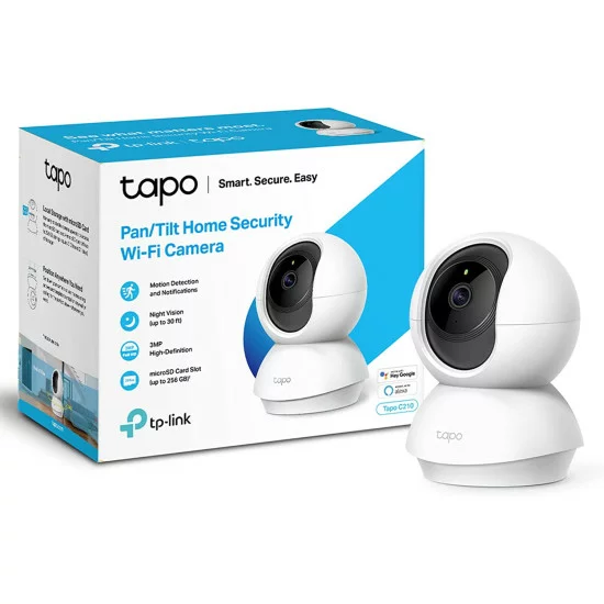 TP-Link Tapo C210 3MP Pan & Tilt Indoor Wi-Fi Security Camera with Night Vision